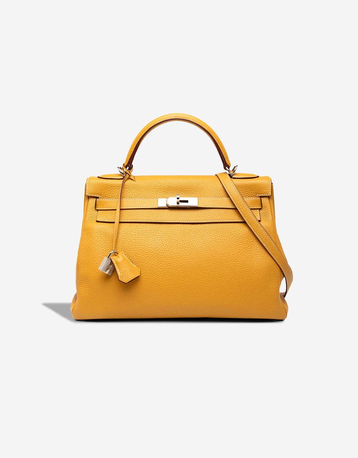 Hermes 
		Kelly 32 Clémence Moutarde    