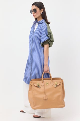 Hermes 1996  Natural Courchevel HAC 45 Bag
