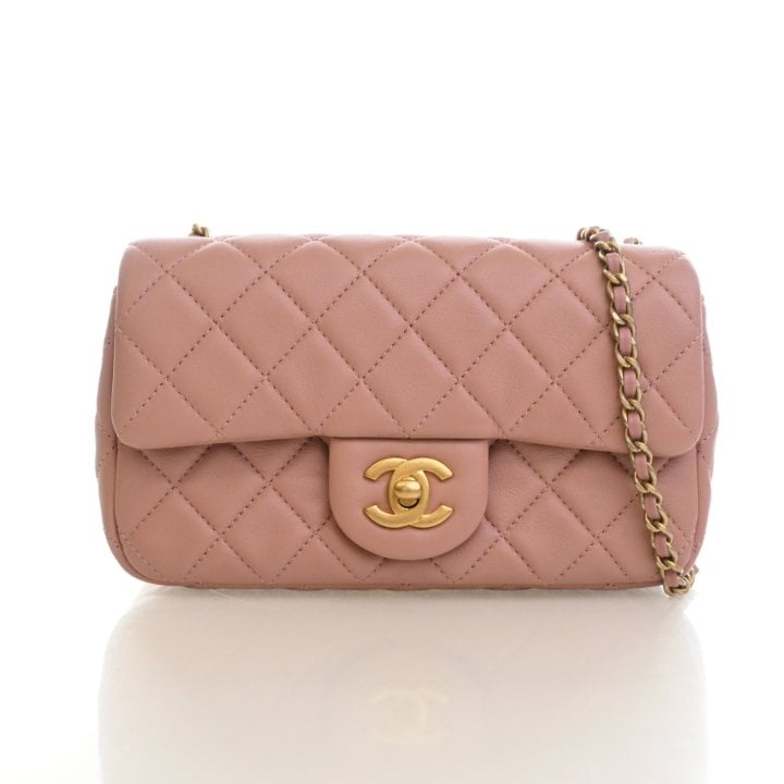 Chanel Mini Lambskin Pearl Crush Flap Bag