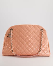Chanel Chanel Pink Patent Mademoiselle Shoulder Bag with Silver Hardware