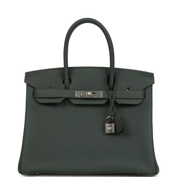 Hermes Hermes Birkin 30 Vert Mangrove Togo Palladium Hardware