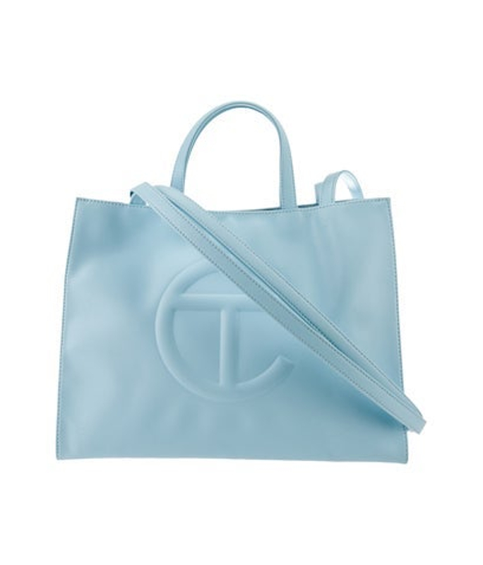 Telfar Vegan Leather Medium Pool Blue Shopping Bag Medium