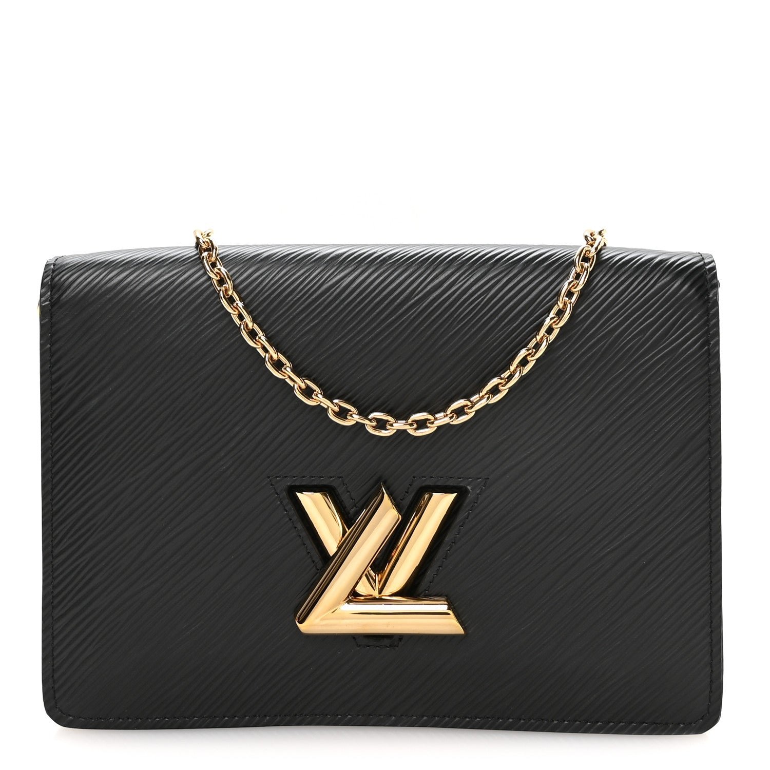 Louis Vuitton Epi Twist Belt Chain Wallet Black