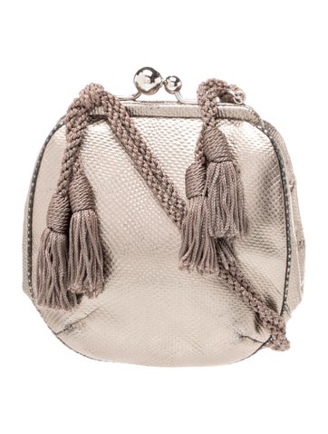 Judith Leiber Embossed Leather Evening Bag
