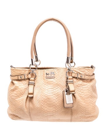 Snakeskin Top Handle Bag