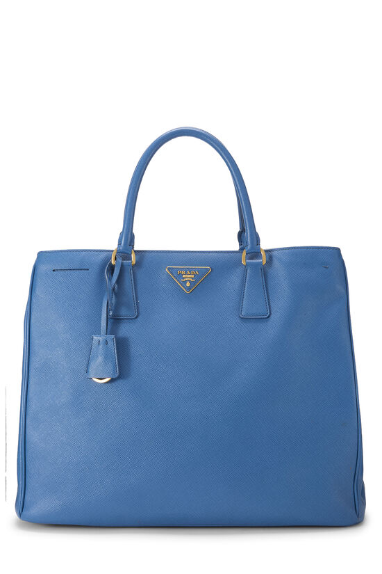 Prada Blue Saffiano Executive Tote Large