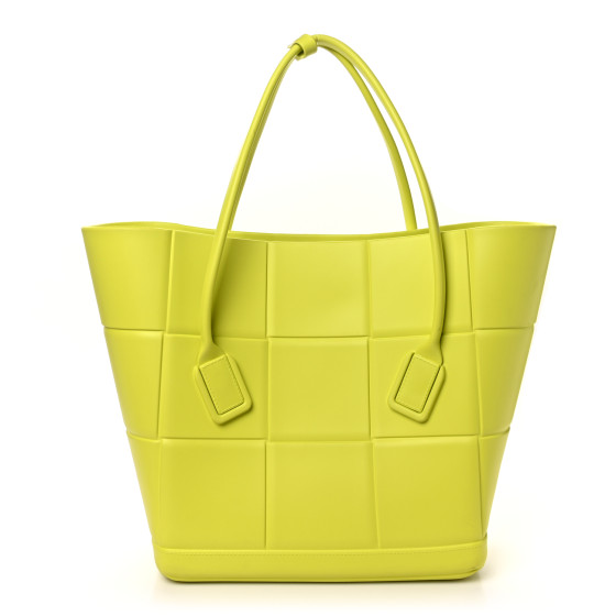 Bottega Veneta Rubber Maxi Intrecciato Medium Arco Kiwi Green