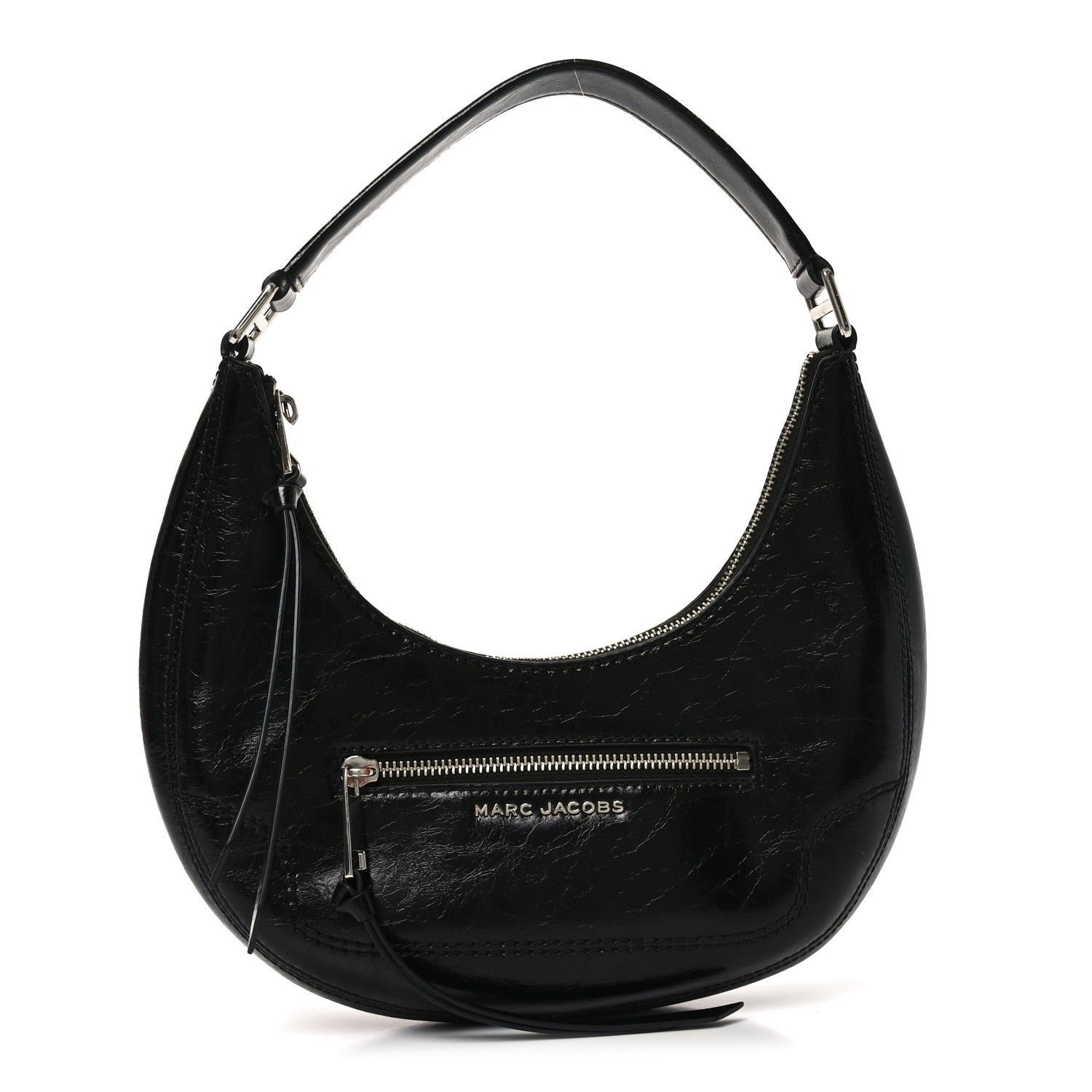 Marc Jacobs Marc Jacobs Crinkled Calfskin Crusier Crescent Bag Black