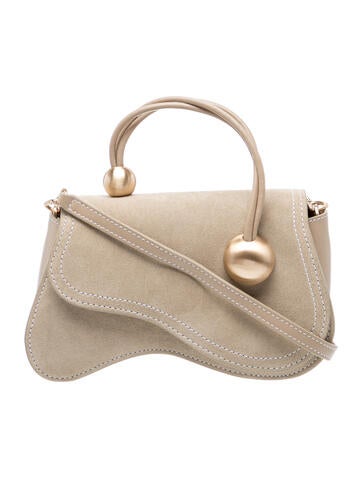 Suede Top Handle Bag