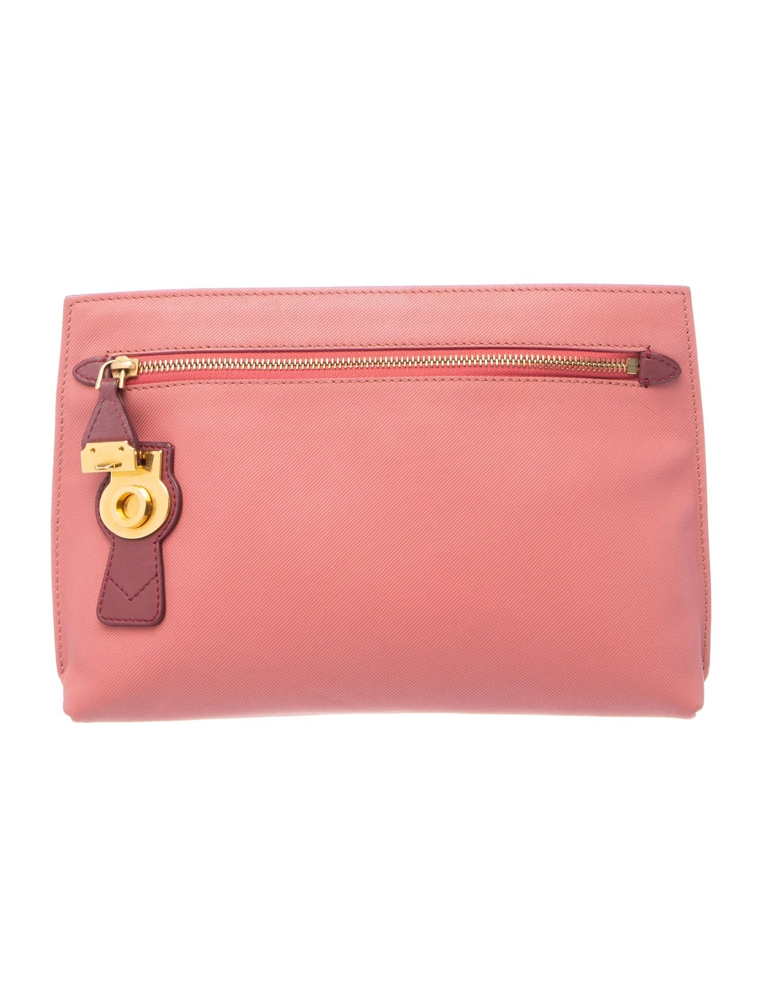 Leather Bicolor Leather Pendleton Clutch
