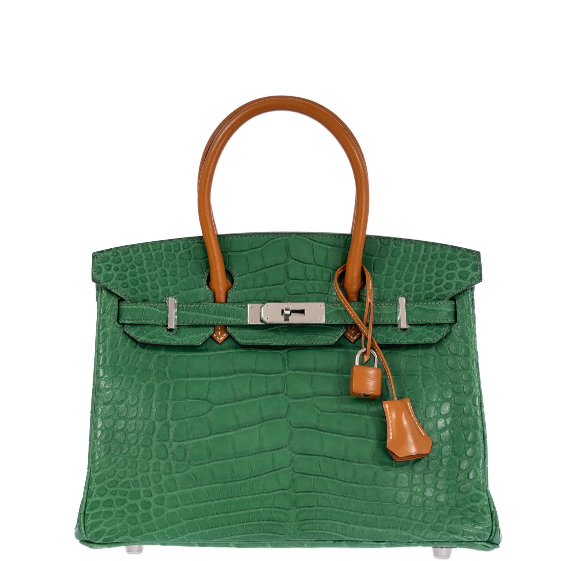 Hermes Hermès Birkin 30 Touch Cactus/Naturel-Sable Alligator Mississippi Matte Palladium Hardware