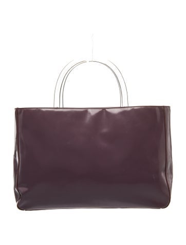 Patent Leather Top Handle Bag