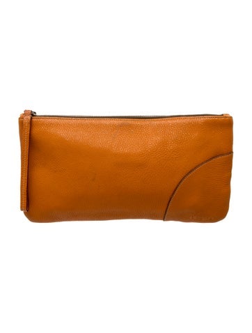 Vitello Daino Leather Clutch