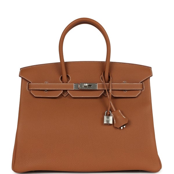 Hermes Hermes Birkin 35 Gold Togo Palladium Hardware