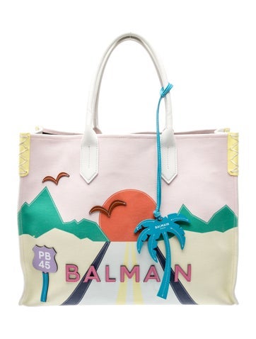 Balmain Canvas B-Army Tote Medium