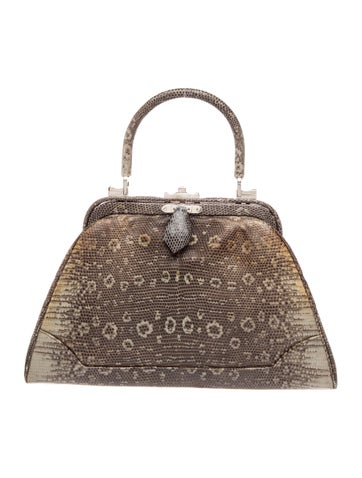Judith Leiber Lizard Top Handle Bag