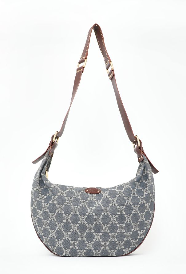 Celine Denim Triomphe Crossbody Bag