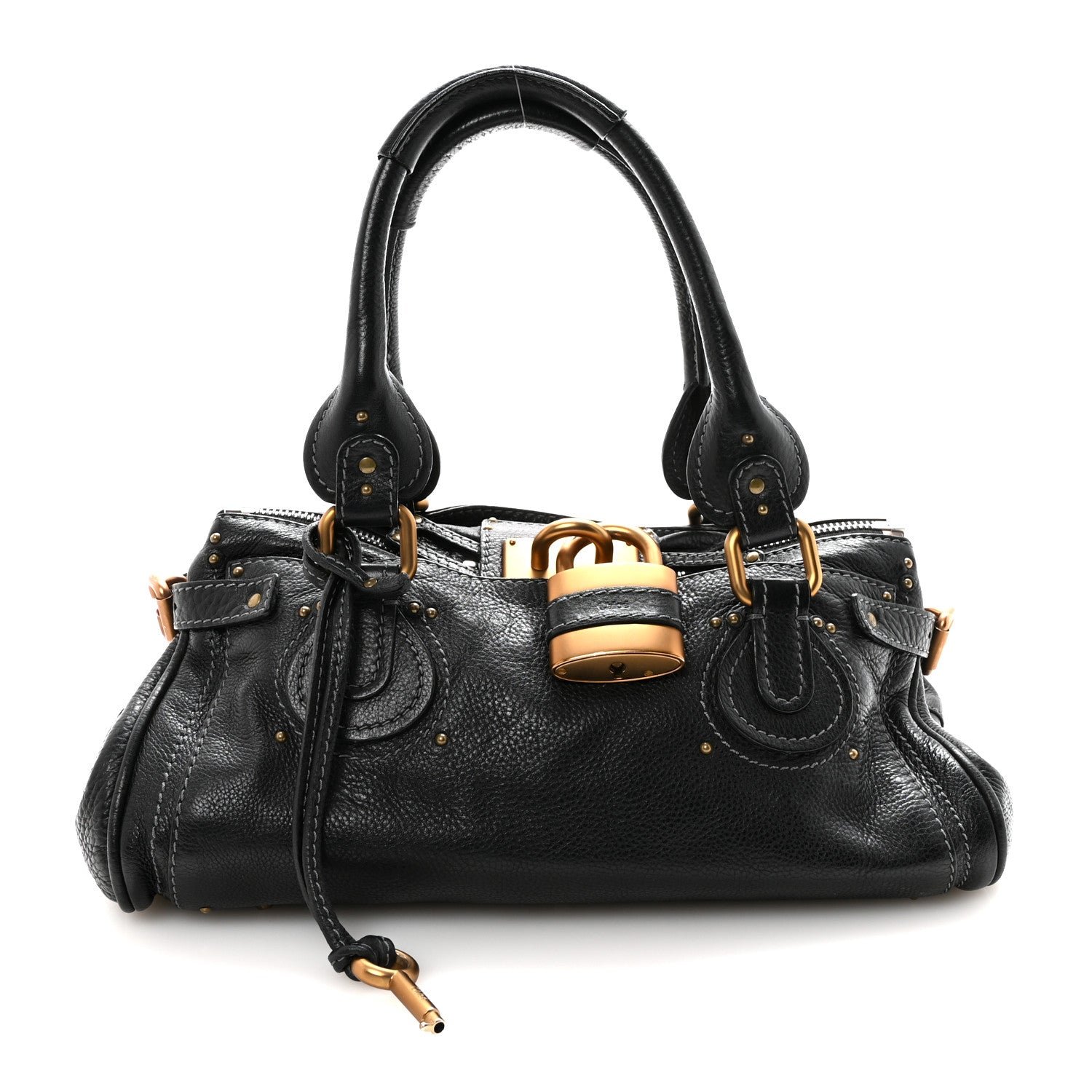 Chloe Calfskin Medium Paddington Satchel Black