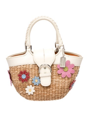 Straw Top Handle Bag Vintage