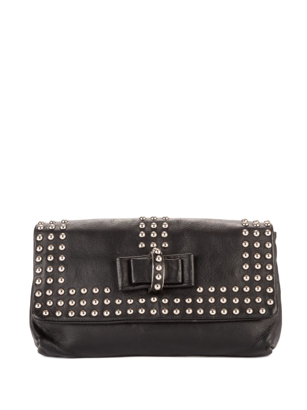 Sweet Charity studded bow-detail clutch bag