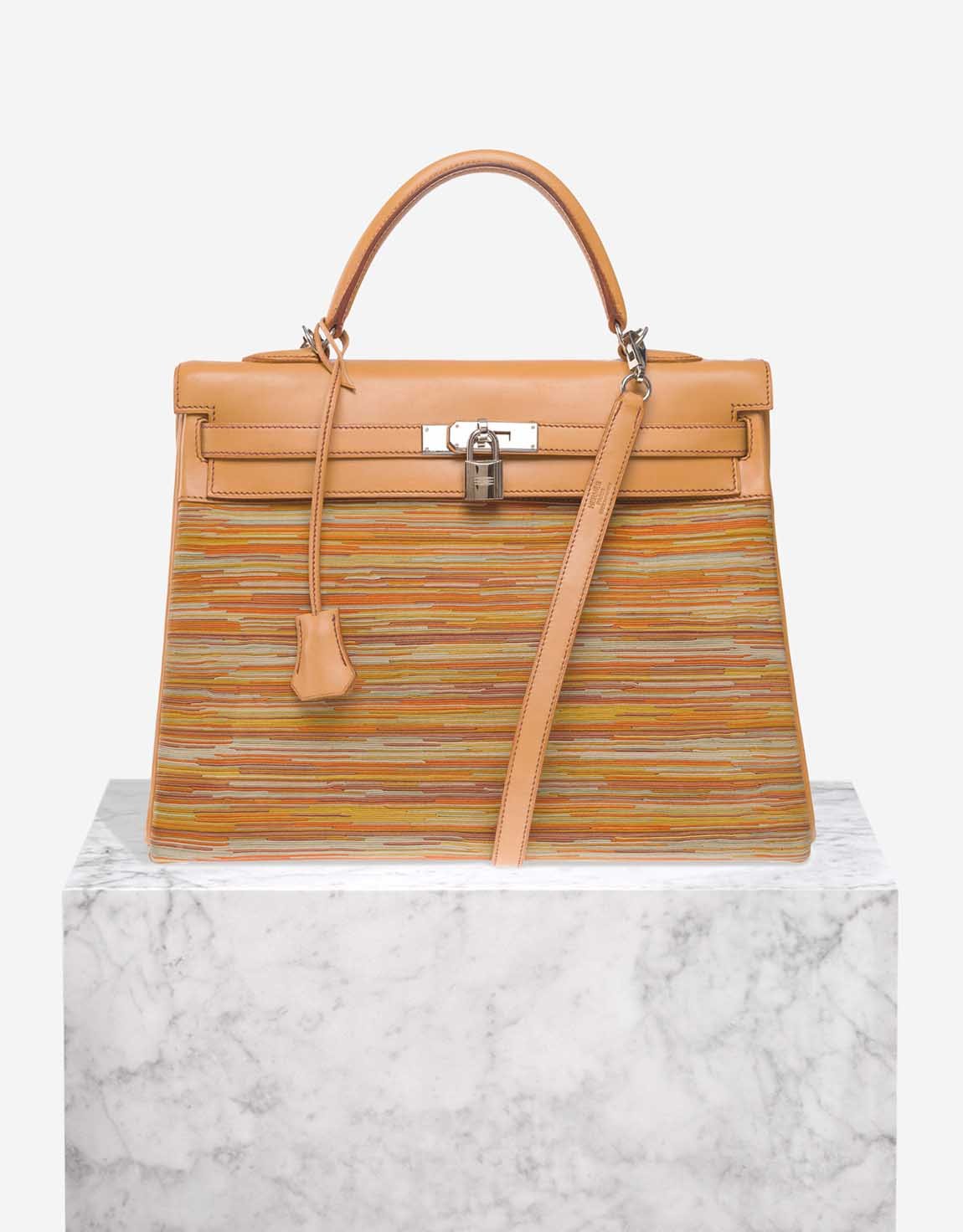 Hermes 
		Kelly 35 Vibrato Swift Naturel / Multicolor    