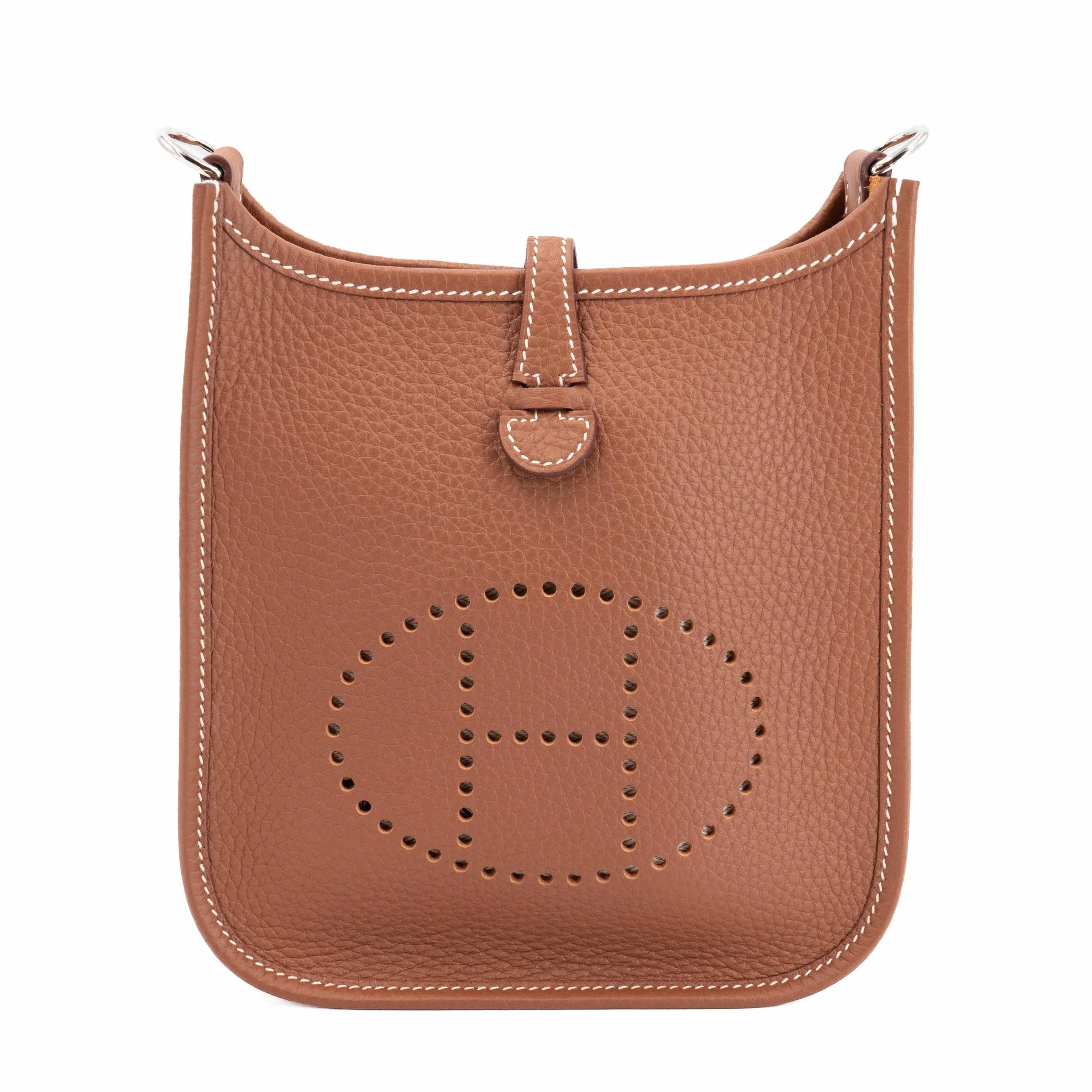 Unused ( Rank NS ) HERMÈS Mini Evelyne 16 Amazone 112cm Gold (37) Clemence Palladium hardware W (2024)