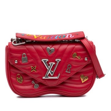 Limited Edition Calfskin Embellished New Wave Love Lock Chain Bag
