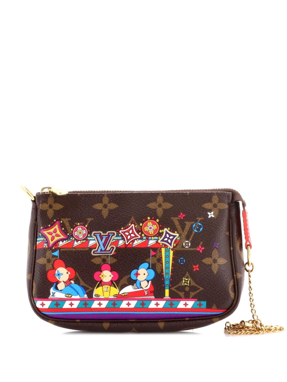Pochette Accessoires Limited Edition Vivienne Xmas Monogram Canvas Mini clutch bag