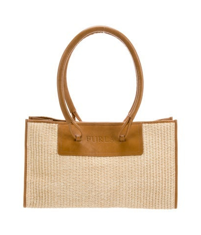 Furla Raffia Top Handle Bag