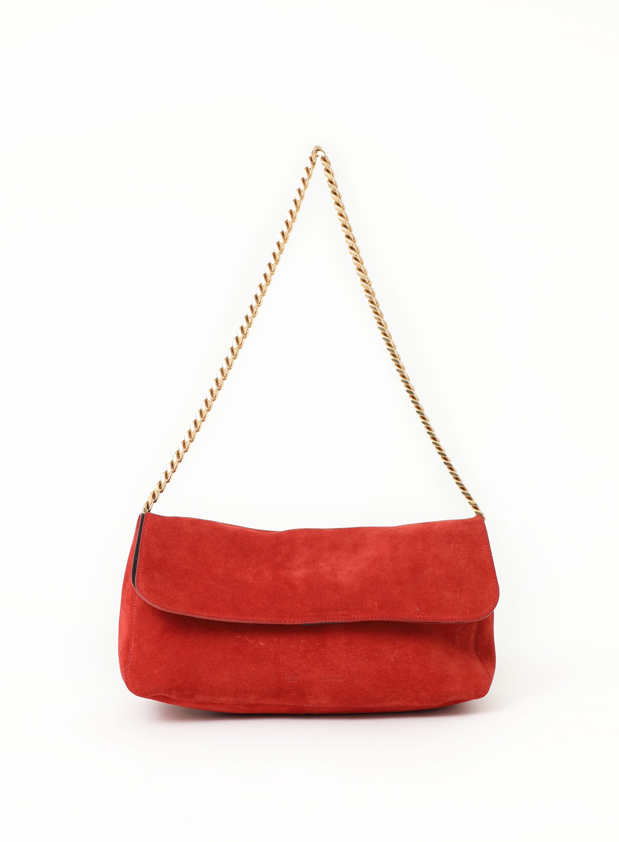 Celine Orange Suede Gourmette Bag – Small Model