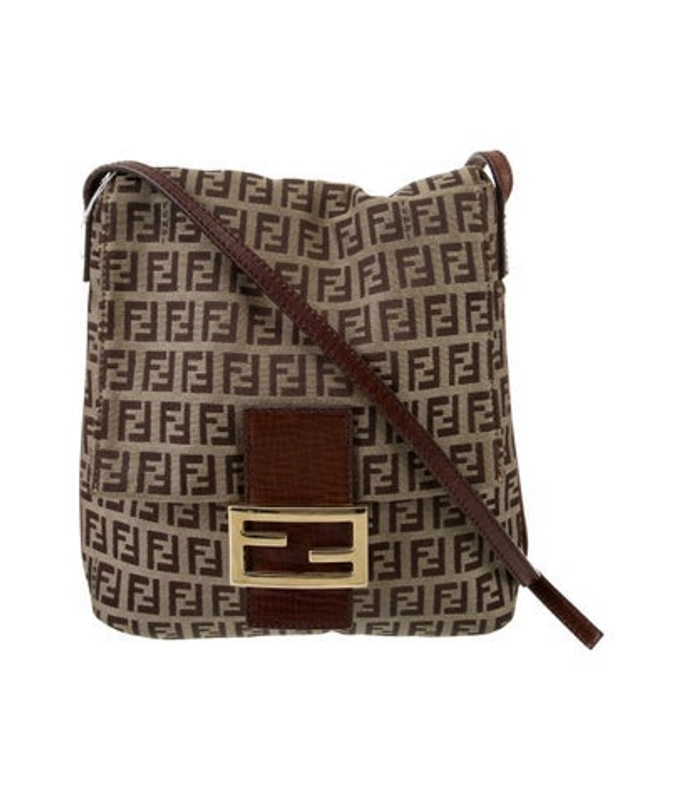 Fendi Canvas Zucchino Canvas Crossbody Bag