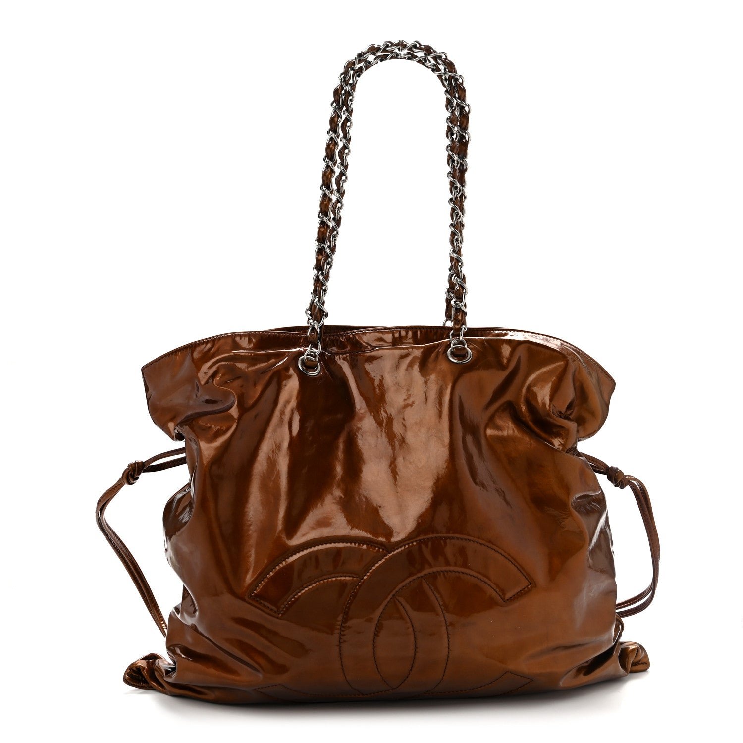 Chanel Patent Bonbons Shopper Tote Bronze