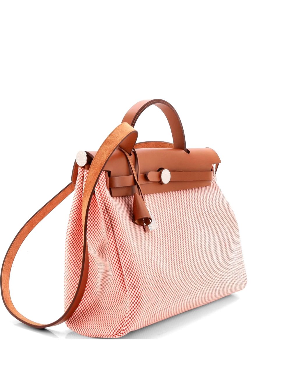 Herbag Zip Criss Viking Toile and Leather 31 shoulder bag