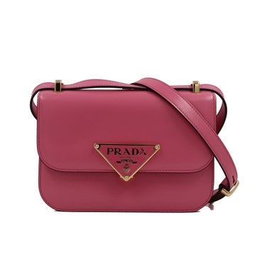 Saffiano Lux Leather Emblème Small