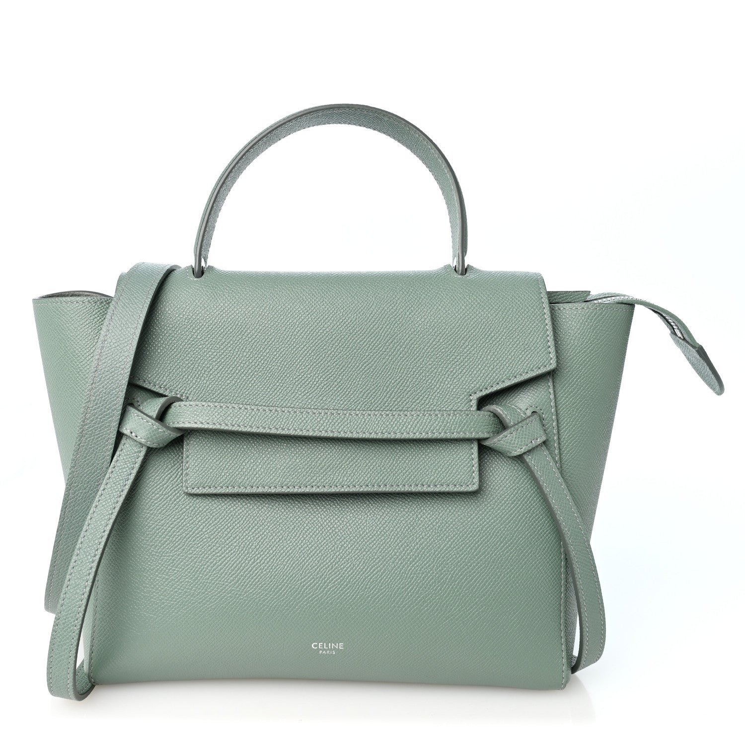 Celine Grained Calfskin Micro Belt Bag Celadon