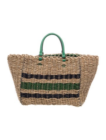 Carolina Herrera Straw Weekender Bag