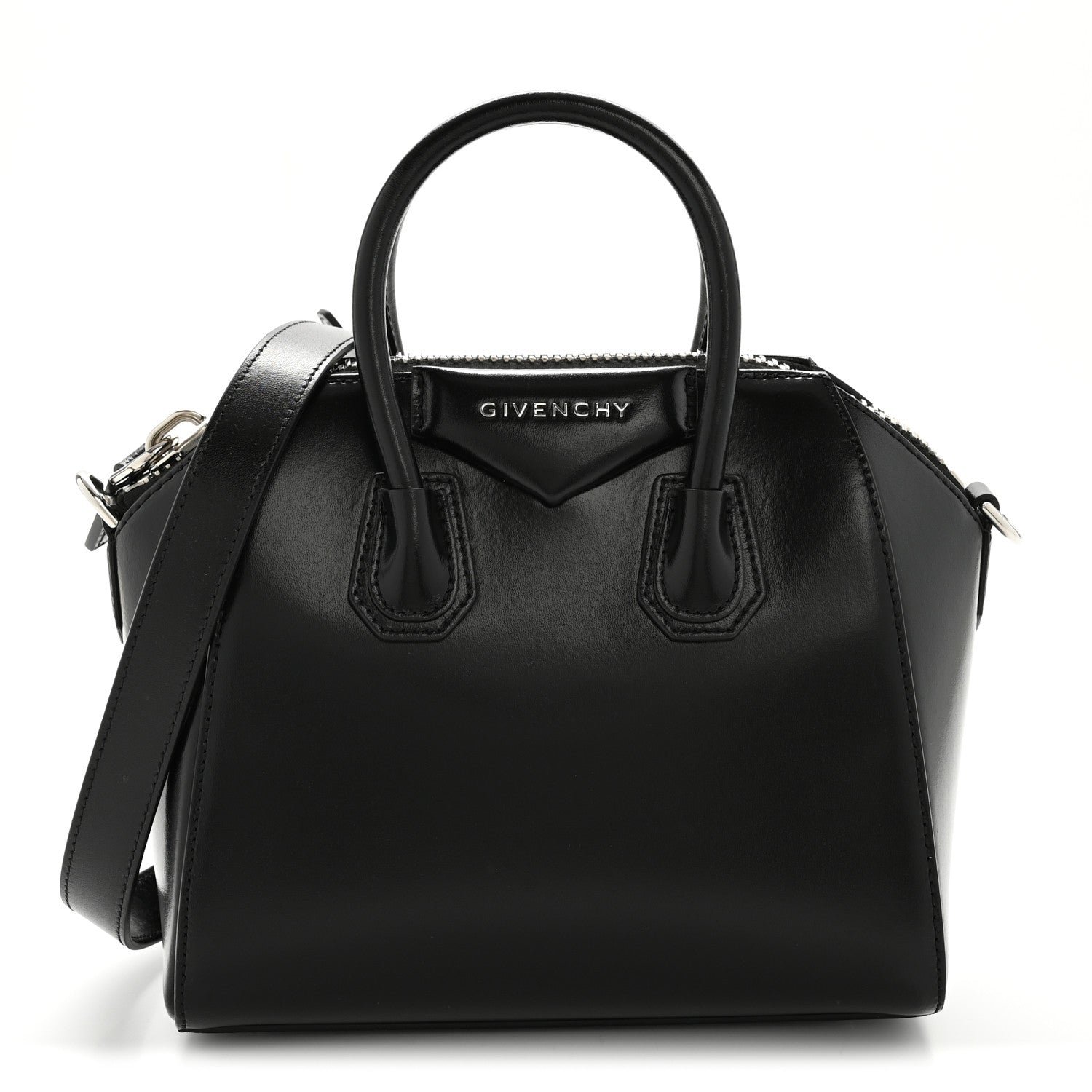 Givenchy Shiny Lord Calfskin Mini Antigona Black