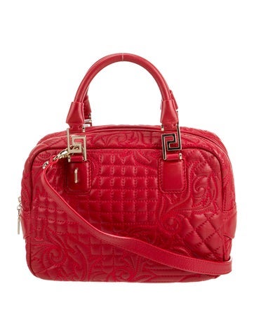 Versace Leather Top Handle Bag