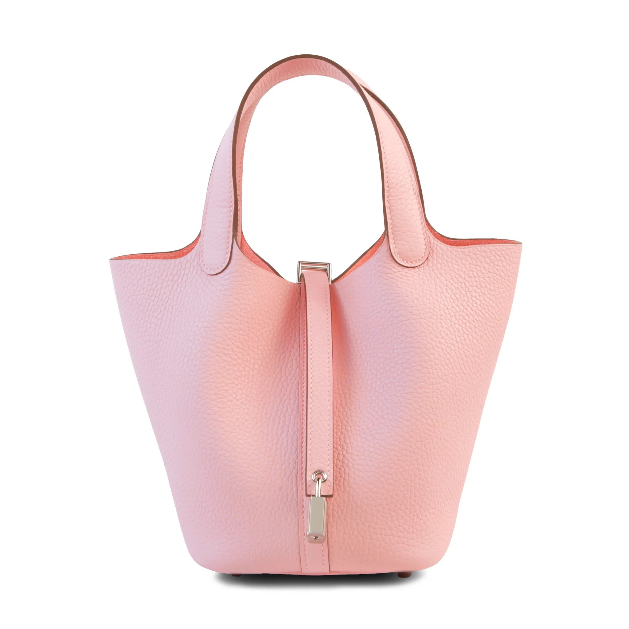 Brand New ( Rank N ) HERMÈS Picotin Lock PM Rose Sakura (3Q) Clemence Palladium hardware G (2026)