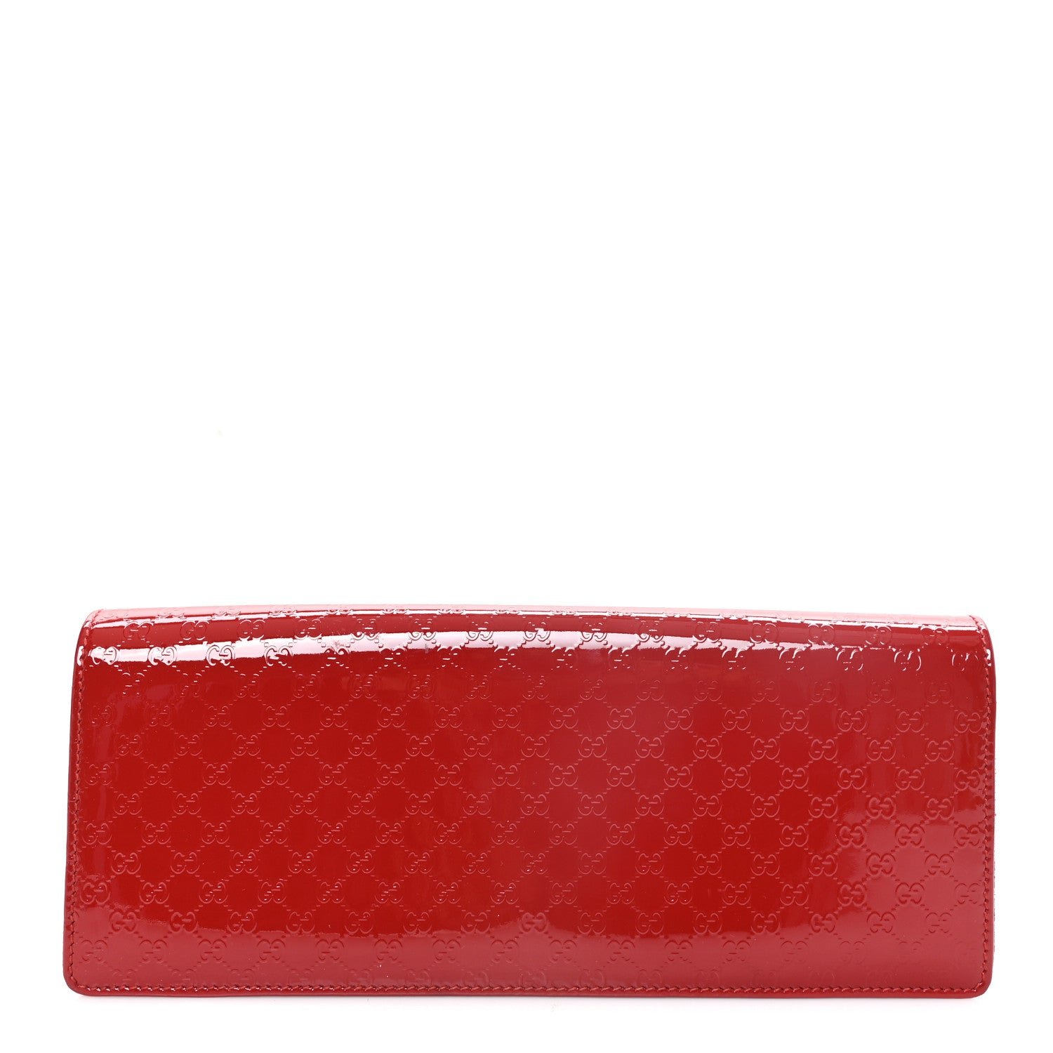 Gucci Patent Microguccissima Small Broadway Clutch Red