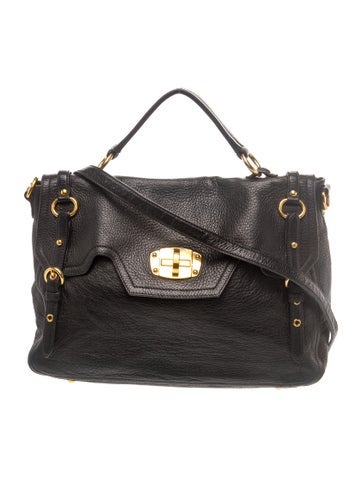 Leather Cervo Deerskin Buckles East West Satchel