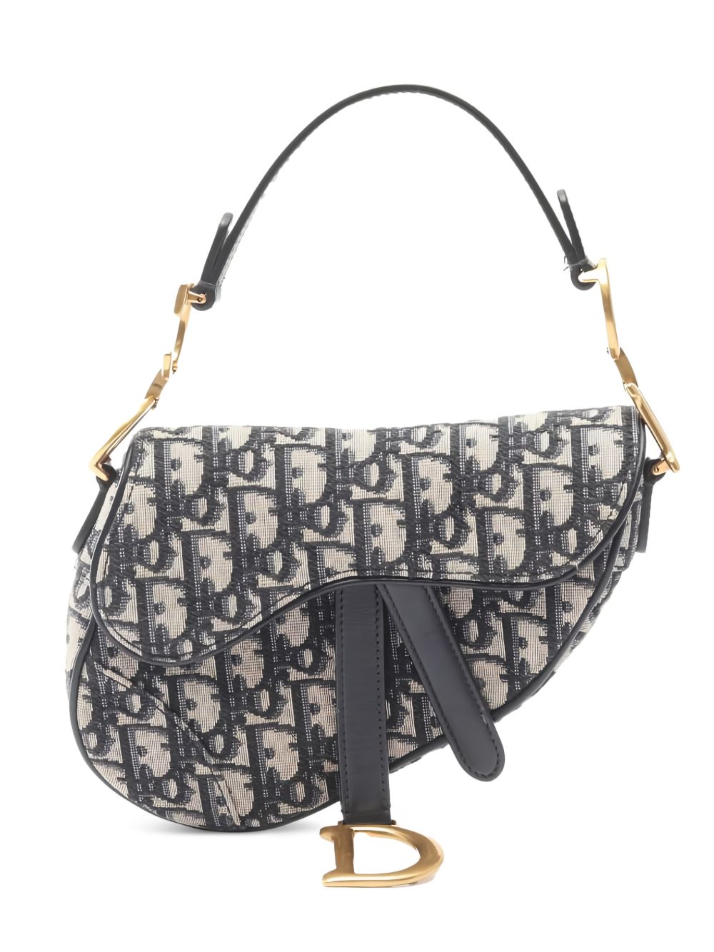 Dior 2010s mini Oblique jacquard Saddle shoulder bag
