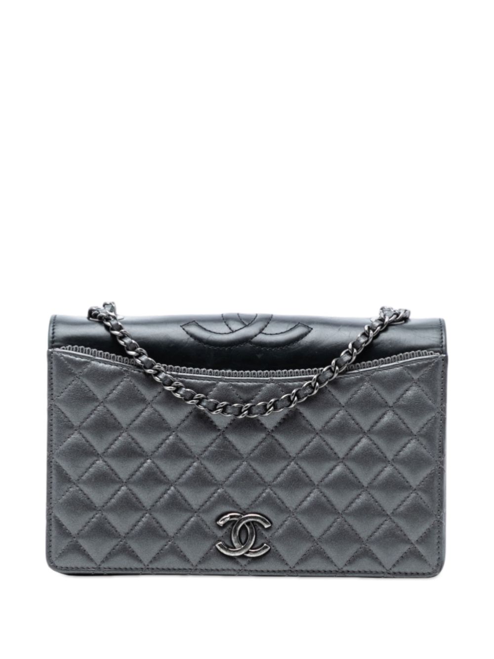 2015-2016 Small Quilted Metallic Lambskin Ballerine Flap crossbody bag