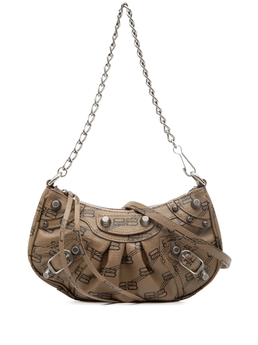 Balenciaga 2022 Mini BB Monogram Coated Canvas Le Cagole satchel