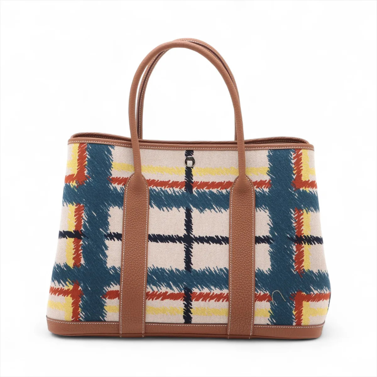 Hermès garden party 36 PM Twirl Ash x Negonda Multicolor Silver Metal Fittings W