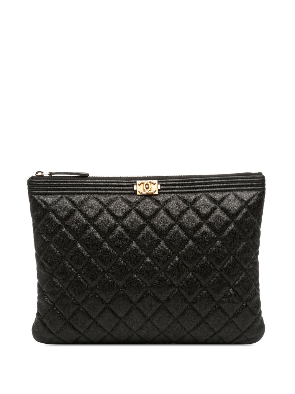 2019 Medium Quilted Caviar Boy O Case clutch bag