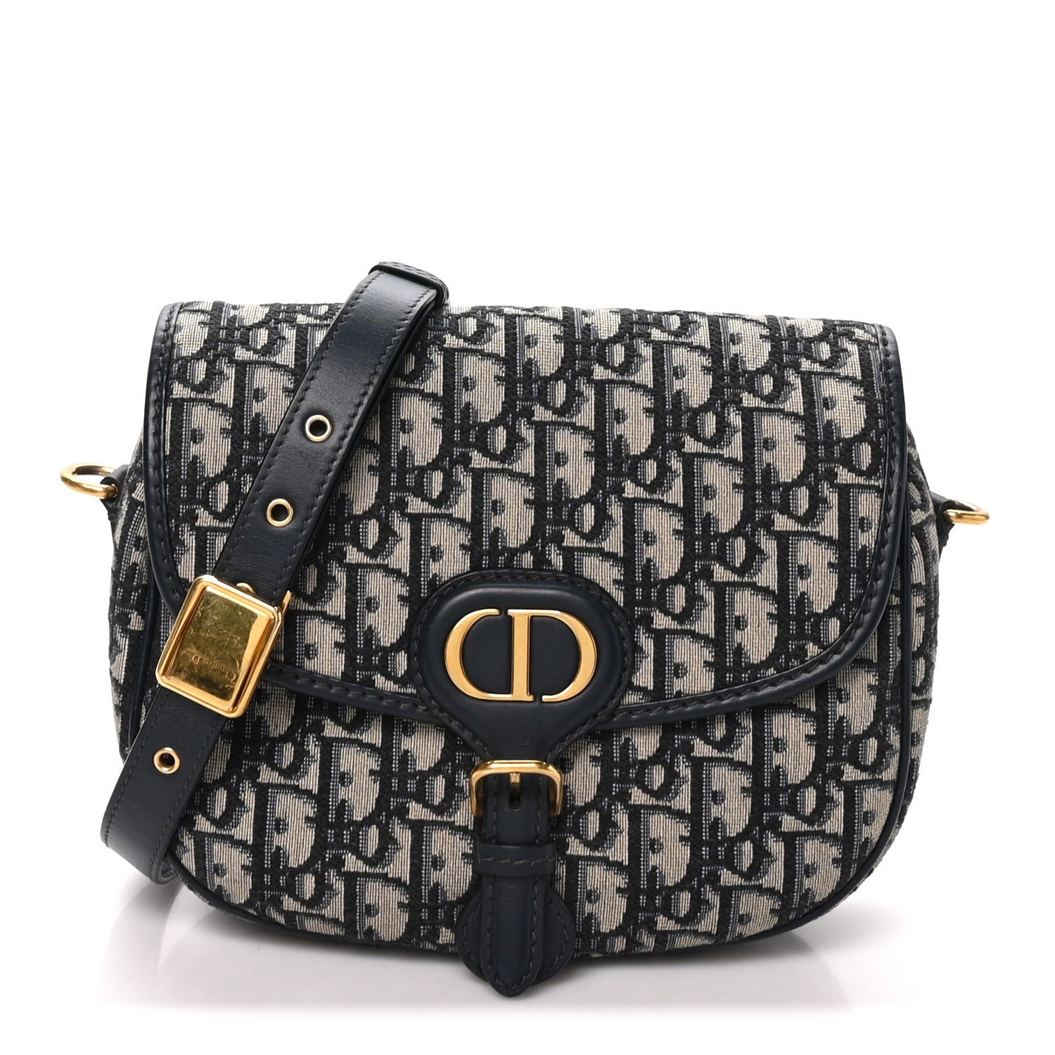 Christian Dior Oblique Medium Bobby Flap Blue