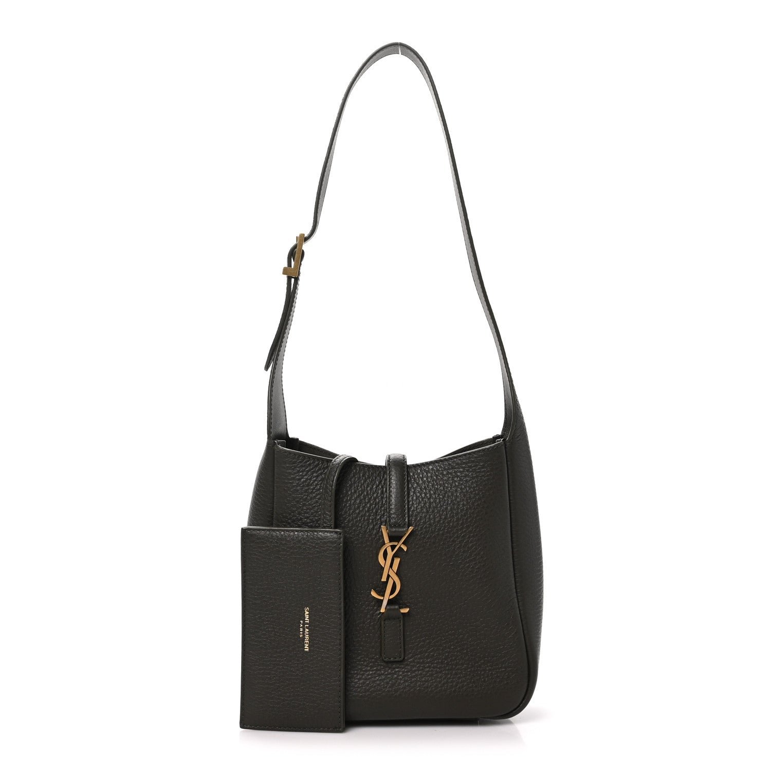 Saint Laurent Grained Deerskin Baby Supple Le 5 A 7 Hobo Light Musk