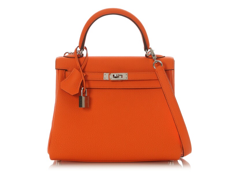 Orange Minium Togo Retourne Kelly 25 Palladium Hardware, 2024