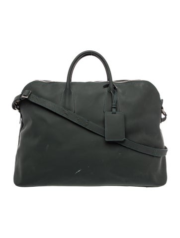 Valextra Leather Weekender Bag